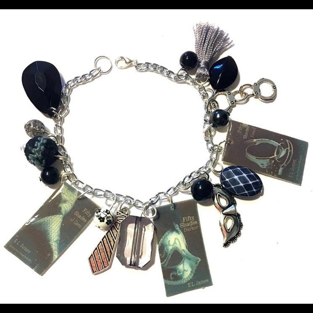 50 Shades of Grey Book Series Charm Bracelet